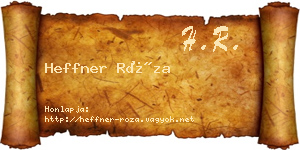 Heffner Róza névjegykártya